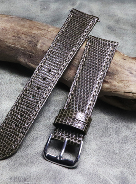 薄款贴手蜥蜴皮表带18mm19mm20mm21mm22mm黑色咖啡色牛皮底料表链