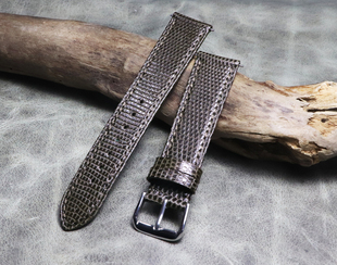 薄款 贴手蜥蜴皮表带18mm19mm20mm21mm22mm黑色咖啡色牛皮底料表链