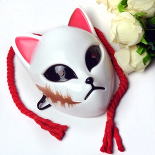 鬼灭之刃cosplay动漫周边炭治郎锖兔真菰面具全脸狐狸万圣节道具