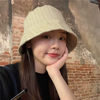 Корейская версия Retro Dark Wild Fisherman Hat Женская весна и лето INS WIND BUCKET HAT показывает лицо маленького горшка