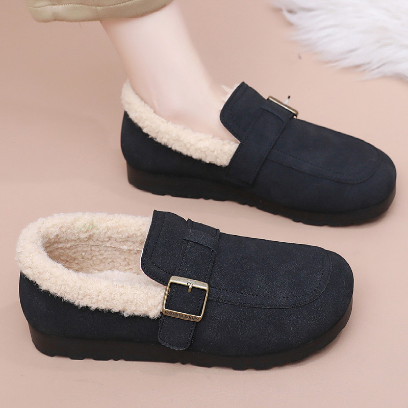 秋冬棉鞋女冬季加绒豆豆鞋一脚蹬妈妈鞋防滑软底老北京布鞋工作鞋,女鞋,乐福鞋（豆豆鞋）,淘宝优惠券,粉丝福利购,淘宝优惠卷