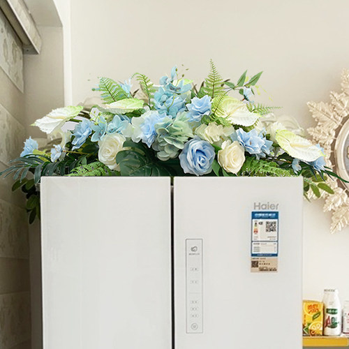 空调柜机冰箱顶上摆放装饰仿真花公司前台迎宾台会议桌花假花摆件