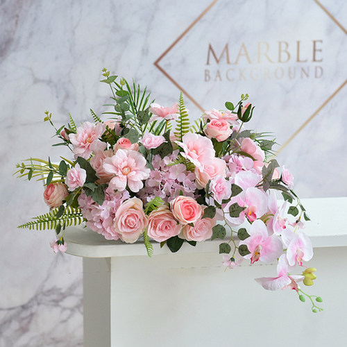 新款空调柜机冰箱顶装饰摆件客厅餐厅公司前台下垂桌花假花仿真花