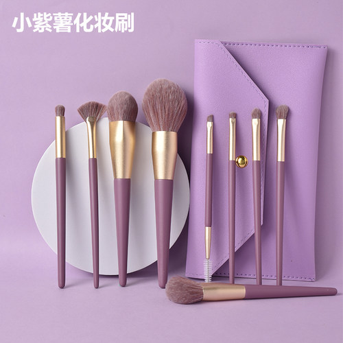 初学者原木手柄广东化妆刷套装