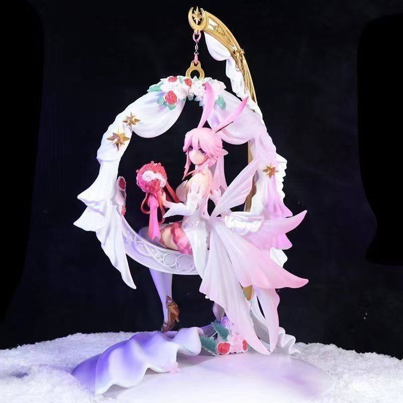现货 婚纱美少女二次元动漫花嫁兔耳朵模型 优质版性感手办摆件