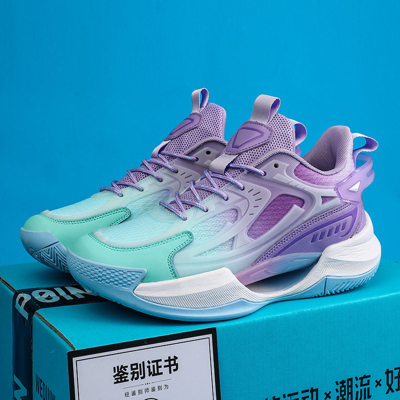 夜光篮球鞋运动鞋男新款透气青少年学生减震实战低帮休闲鞋男潮鞋