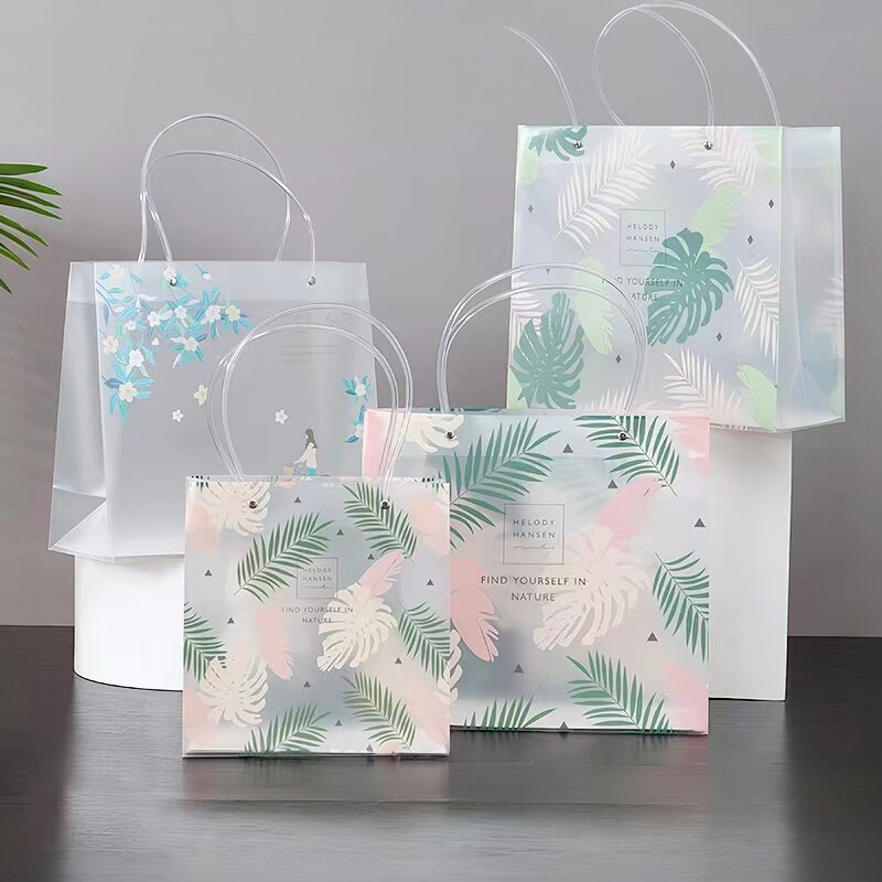 pvc手提袋高档礼品包装袋化妆品购物袋伴手礼节日塑料袋定制logo