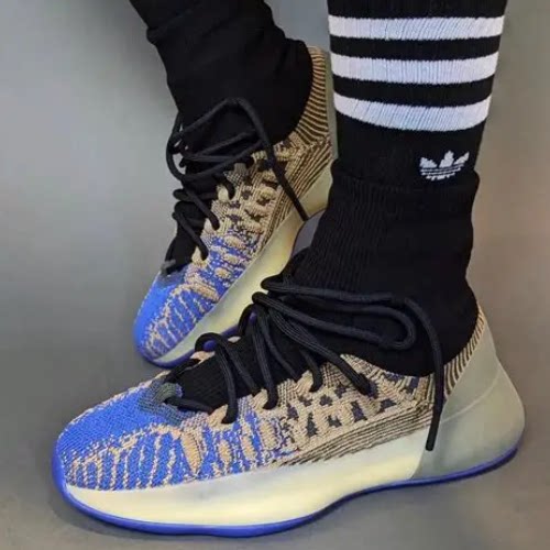 酷动城正品Adidas Yeezy BSKTBL Knit椰子中帮休闲篮球鞋IF2665
