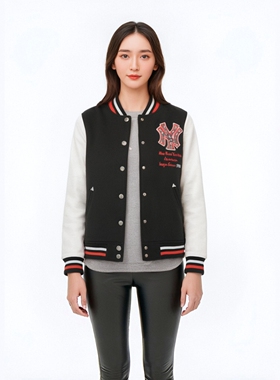 酷动城正品 MLB美职棒 女子棒球休闲百搭时尚外套 15NY1FTM04400