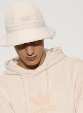 酷动城正品 Adidas三叶草情侣款棉质舒适透气遮阳渔夫帽 HM1716