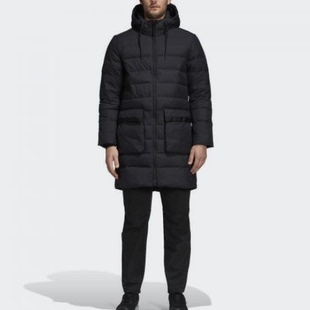 酷动城正品 Adidas CLIMAHEAT男子长款加厚鹅绒保暖羽绒服 CY8611