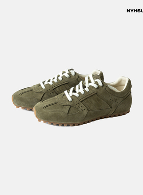 NYHSUGOO/南乙3569男士春夏运动休闲鞋新品真皮平底复古德训鞋