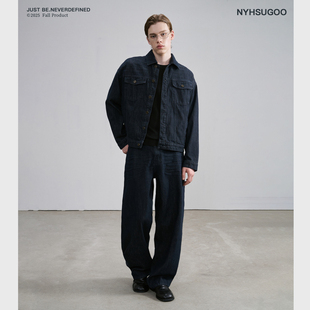 3816 套装 南乙NYHSUGOO石墨酵洗牛仔夹克外套25秋季 宽松上衣牛仔裤