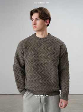 NYHSUGOO/南乙秋冬18支合股北极绒毛纱针织高克重3988男士毛衣