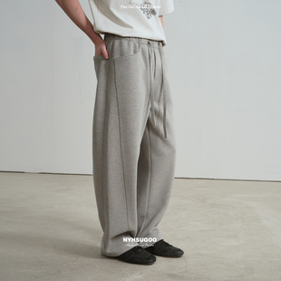 卫裤 型151391男士 南乙重磅420克双层毛圈微弯刀立体裤 NYHSUGOO