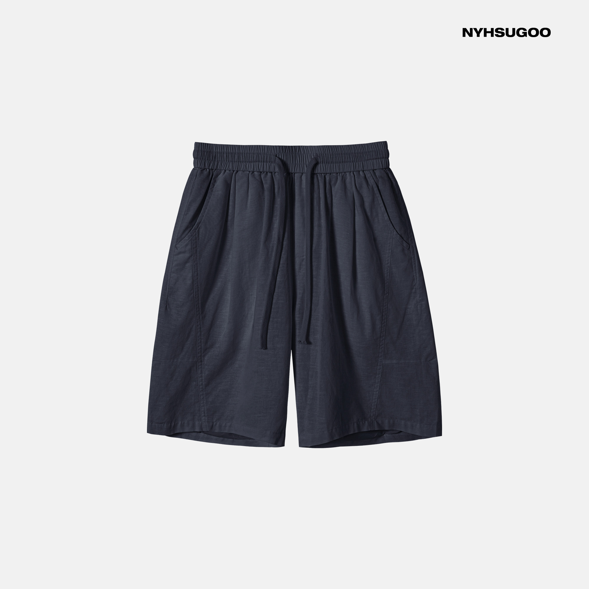 南乙NYHSUGOO夏季棉麻混纺透气短裤男宽松不闷吸汗极简五分裤3767,男装,短裤,淘宝优惠券,粉丝福利购,淘宝优惠卷