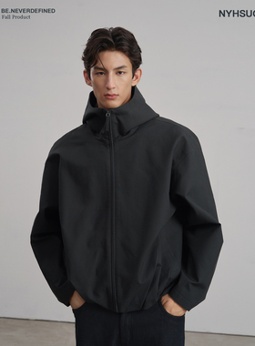 NYHSUGOO/南乙工装廓形连帽夹克男3856防风外套100%棉简约百搭