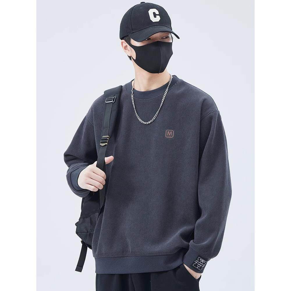 it Afternnaths潮牌莫兰绒卫衣男秋冬宽松百搭保暖加厚圆领打底衫