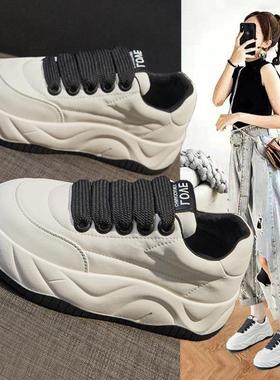敲好看的~！LW-Changer~软底面包板鞋女鞋百搭厚底运动休闲小白鞋