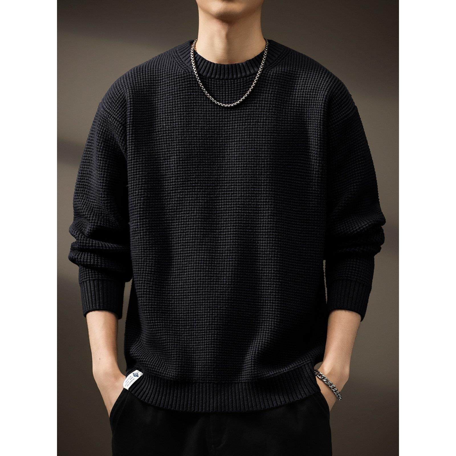 新款首发~COOT MOKE！时尚个性毛衣舒适圆领男装潮流针织衫百搭新