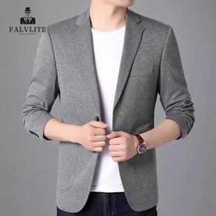 免烫高级感单西小西装 修身 休闲西服男外套潮韩版 FALVLITE春秋新款