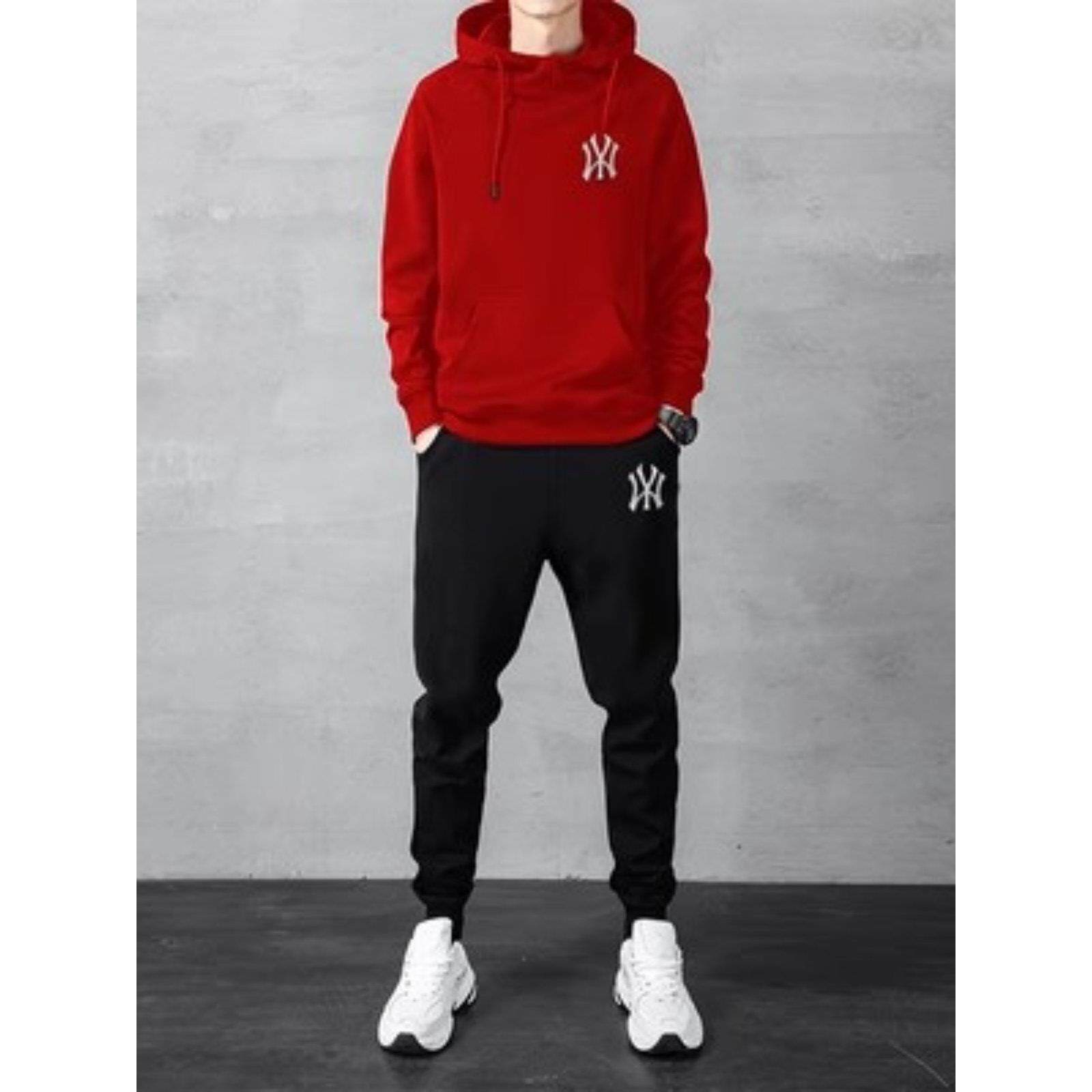 纯棉运动服套装男春秋季薄款休闲男士大码连帽卫衣卫裤潮流两件套