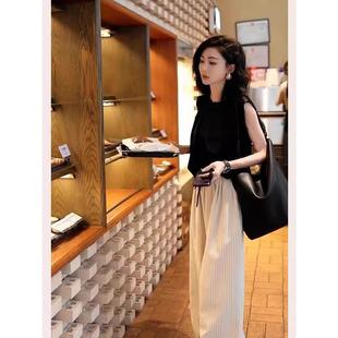 阔腿裤 欧洲站夏装 职业套装 搭配一整套2025新款 两件套女 高级感时尚