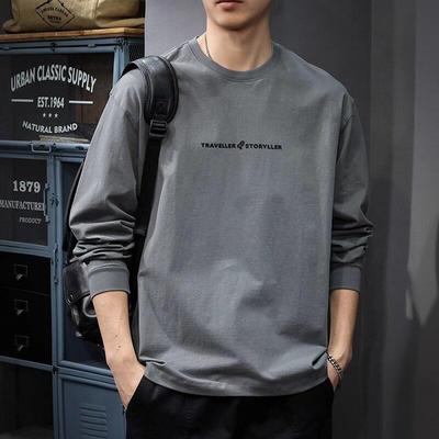 it Afternnaths潮牌重磅纯棉长袖t恤男春秋季复古卫衣宽松打底衫