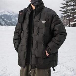 立领羽绒服男轻薄菱形格保暖潮牌宽松90白鸭绒 BIAS冬季 neith