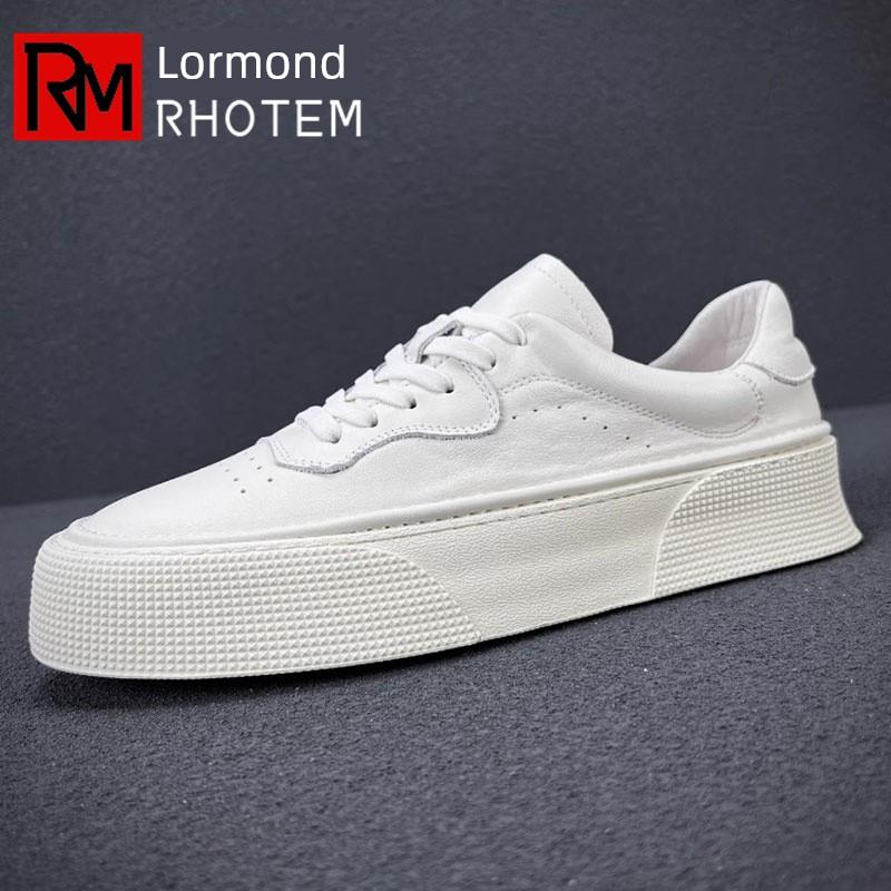 鲁东男式白鞋2025春季和秋季新款透气休闲白鞋时尚和容易匹配的男