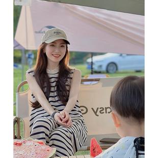 背心条纹连衣裙 欧洲站2025夏季 新款 法式 轻奢风设计高级感裙子无袖