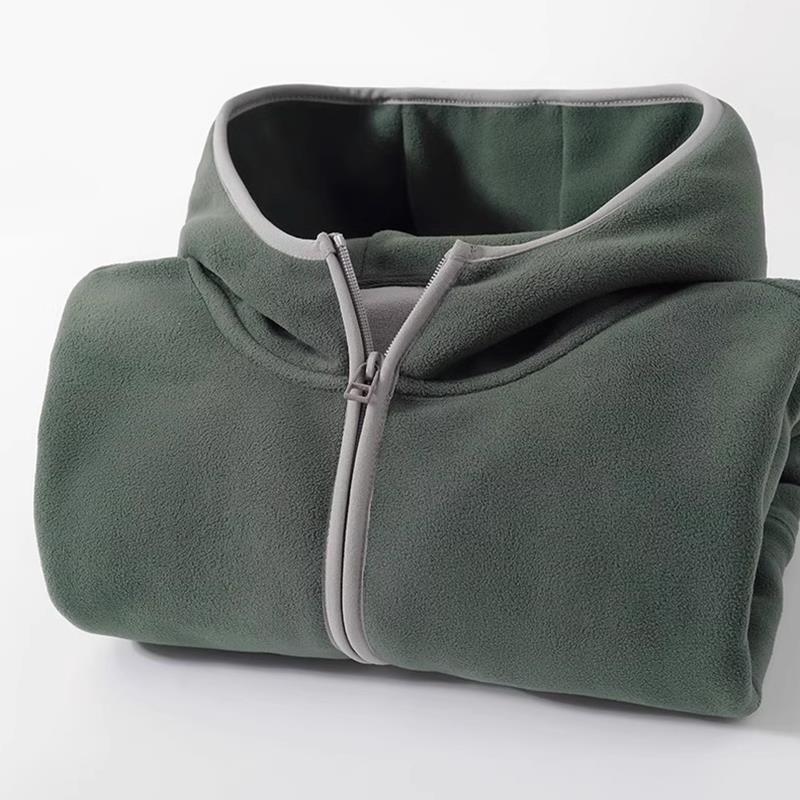 VSEAZMA好穿的不得了！330g重磅双面摇粒绒开衫连帽卫衣男女秋冬