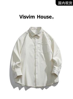【品牌优惠专区】Visvim Wings春秋新款男士宽松休闲长袖衬衫夹克