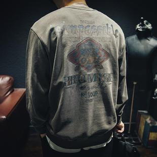 复古卫.衣男款 秋冬新品 BIAS美式 neith 简约港风宽松圆领 潮牌it