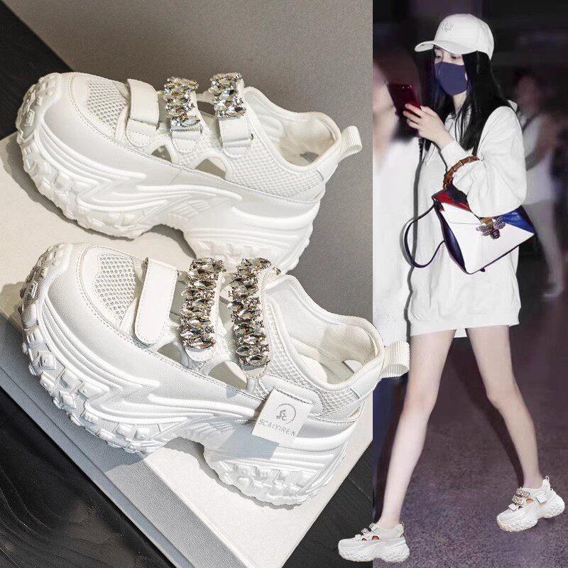 【9厘米】超透气!显高显瘦!显腿长!休闲时尚百搭女老爹凉鞋