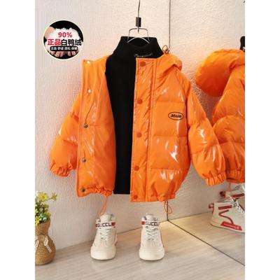 韩国儿童羽绒服男童2025新款白鸭绒宝宝免洗羽绒外套男孩冬装加厚