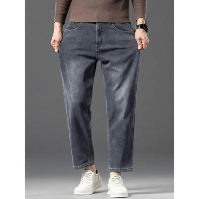 home daily 舒适好穿颜值高！九分牛仔裤男秋冬宽松直筒休闲裤子