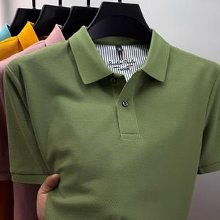 简约100%纯棉短袖 新款 时尚 t恤男翻领夏季 体恤 潮流帅气POLO衫 半袖