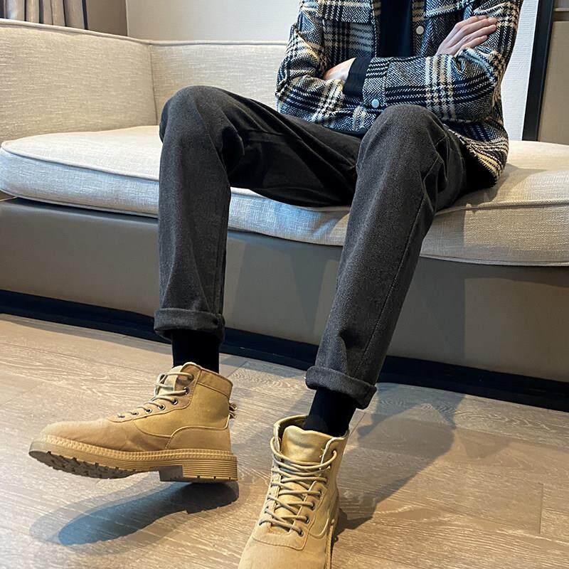 LL男装休闲裤男春秋款潮流韩版直筒修身2025新款高级感长裤子痞帅