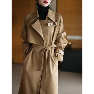 艾丽恩裳专柜正品中长款风衣外套女2025秋冬女装新高级感女士大衣