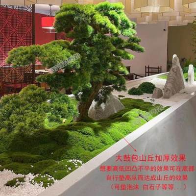 仿真苔藓草皮仿真青苔草坪植物景观绿植墙装饰橱窗盆景展示假苔_