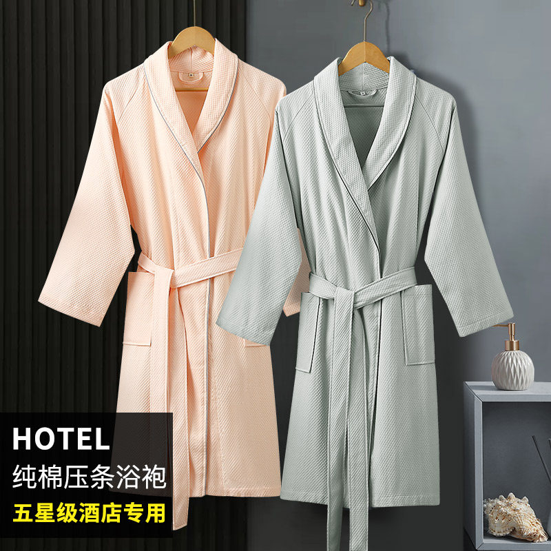 五星级酒店同款纯棉浴袍女夏季成人全棉吸水速干浴衣2025新款睡袍