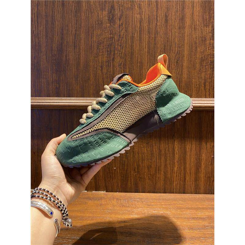 男鞋夏季透气2025新款厚底增高运动鞋男士软底网面时尚休闲老爹鞋