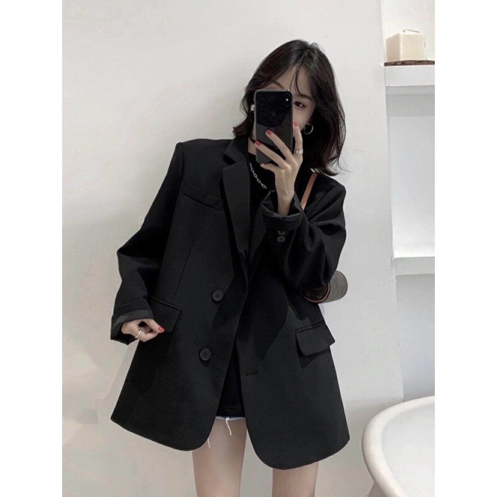 Wfyo/韩式黑色小西装夹克女式休闲2025春秋季新款小高端西装系列