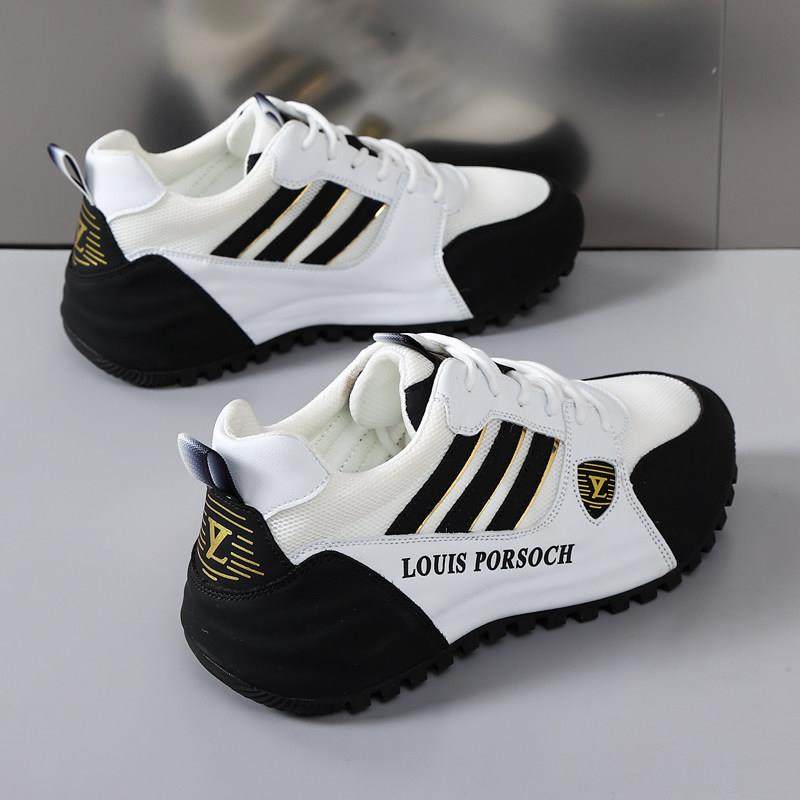 男鞋春季透气2025新款真皮防臭运动鞋内增高小白鞋软底休闲老爹鞋,流行男鞋,老爹鞋,淘宝优惠券,粉丝福利购,淘宝优惠卷