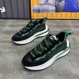 皮面软底休闲 加绒2025新款 鞋 子阿甘跑步运动鞋 老爹 男鞋 男士 夏季