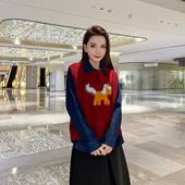 JU好看 恩佳专享 卡通小马针织马甲