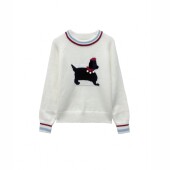 小四专享 元 气减龄小狗套头毛衣女 显瘦氛围感针织衫 1.25