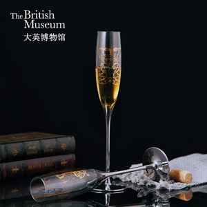 大英博物馆欧洲文化艺术香槟对杯礼盒结婚新居结婚生日礼物七夕节