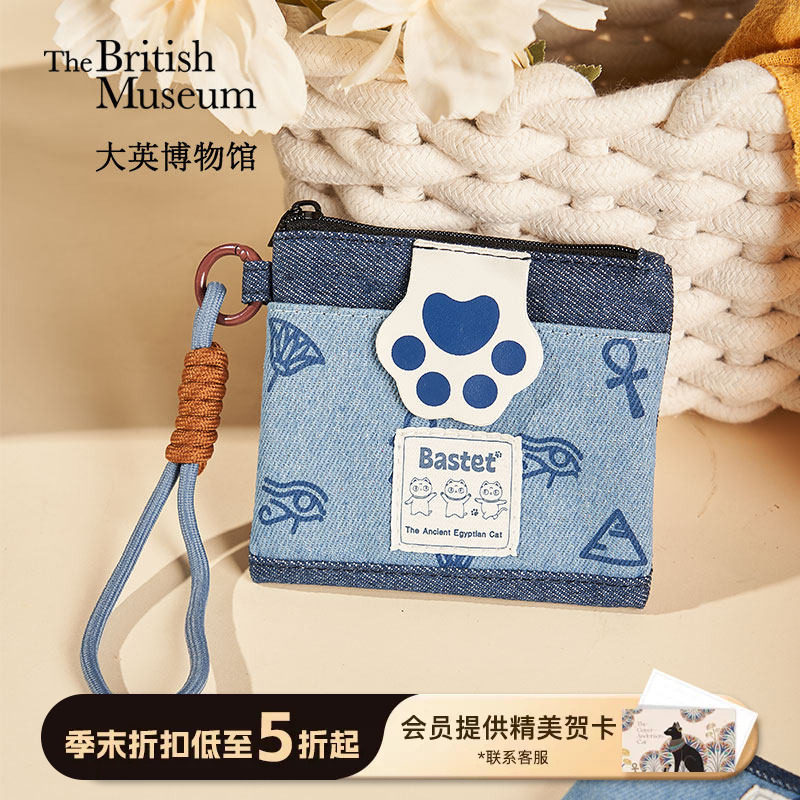 大英博物馆萌猫牛仔卡包零钱包图片